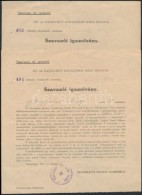 1934-1941 Vegyes Szavazólista és Szavazólap Tétel, 4 Db / Voting Sheets, Voting IDs, 4... - Ohne Zuordnung
