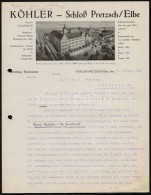 1930 Pretzsch/Elbe, Köhler Hangszergyár Díszes Fejléces Számlája, 29x22,5... - Ohne Zuordnung