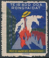 ** 1930 Cserkész 'Te Is Add Oda A Rongyaidat...'  Levélzáró - Non Classés