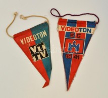 Cca 1970 Videoton SC Football Klub 2 Db Sport Klub Zászló / Sports Flag 21 Cm - Altri & Non Classificati