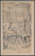 1772 Das Oeconomische Frauenzimmer, Rézmetszet, Papír, Paszpartuban, 17×10,5 Cm - Prints & Engravings