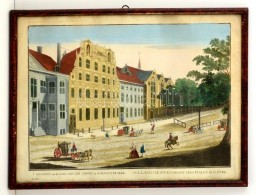 Cca 1790 Hága,'T Gesight Van De Kneuter Dyk Siende Na De Klooster Kerk' Feliratú Színezett... - Prints & Engravings
