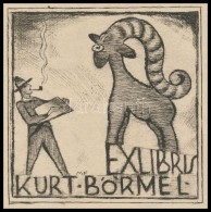 Michel Fingesten (1884-1943): Ex Libris Kurt Börmel. Rézkarc, Papír, Jelzett A Karcon,... - Other & Unclassified