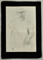 SzÅ‘nyi Jelzéssel: Férfi Portré. Ceruza, Papír, 55×36 Cm - Altri & Non Classificati