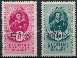 ** 1952 Puskin Sor Felülnyomással Mi 1306-1307 - Altri & Non Classificati