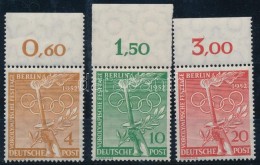 ** 1952 Olimpia ívszéli Sor Mi 88-90 (Mi EUR 30,-) - Sonstige & Ohne Zuordnung