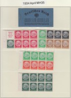 ** 1934 Bélyegfüzet Mi 35 Lapokra Szedve / Booklet Panes Of Stamp Booklet Mi 35 (Mi EUR 900.-) - Other & Unclassified