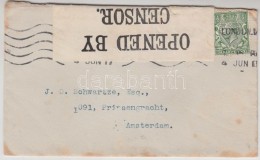 1917 Cenzúrázott Levél 'E And F' Céglyukasztásos Bélyeggel Mi 154... - Other & Unclassified