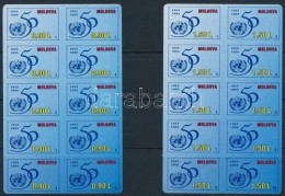 ** 1995 ENSZ 2 öntapadós Bélyegkártya Mi 182-183 - Sonstige & Ohne Zuordnung
