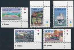 ** 1987 Mozdony Sor 5 ívsarki értéke Mi 1052 + 1054 + 1057 + 1058-1059 - Altri & Non Classificati