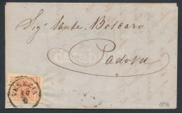 1856 15c Levélen / On Cover 'VENEZIA' - 'PADOVA' - Other & Unclassified