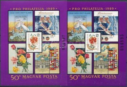 ** 1989 Pro Philatelia Blokk 3 és 4 Mm-e Sorszámmal - Sonstige & Ohne Zuordnung