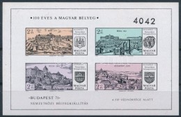 ** 1971 Budapest '71 (I.) Vágott Blokk (3.000) - Other & Unclassified