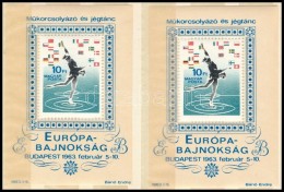 ** 1963 MÅ±korcsolyázó és Jégtánc EB 2 Db Blokk, MindkettÅ‘ 'nyílhegy'... - Sonstige & Ohne Zuordnung