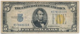 Amerikai Egyesült Államok 1934-1945. (1934A) 5$ 'Silver Certificate - KisméretÅ±' Sárga... - Unclassified