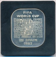 1982. 'FIFA-Football VB Spanyolország' Ag Szögletes Emlékérem, Eredeti Tokban,... - Unclassified