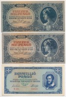 1945-1946. 10.000P-10.000MP (9x) T:I--III Szép Papír - Non Classificati