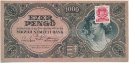 1945. 1000P BetÅ±hibás, élénk SzínÅ± 'MNB' Bélyeggel T:III Szép... - Ohne Zuordnung