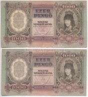 1943. 1000P (2x) Hajtatlanok T:I- - Ohne Zuordnung