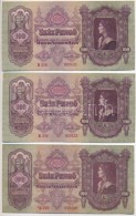 1930. 100P (2x) SorszámkövetÅ‘k + 1930. 100P Csillagos Sorozatszám T:I,III - Non Classificati