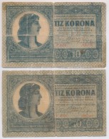 1919. Július 15. 10K 'frigiai Sapka' (2x) T:III-,IV
Adamo K12 - Unclassified