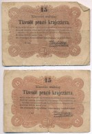 1849. 15kr 'Kossuth Bankó' (2x) T:IV - Non Classificati