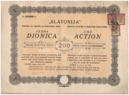 Horvátország / Zágráb 1921. 'Slavonija' Faipari Társaság... - Non Classificati