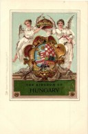 * T2/T3 Magyar Királyi Címer / The Kingdom Of Hungary, Coat Of Arms; Raphael Tuck & Sons Heraldic... - Unclassified