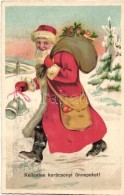 T2/T3 Kellemes Karácsonyi Ünnepeket / Christmas Greeting Card, Saint Nicholas, B. Co. B. 1469/2 Litho... - Non Classificati