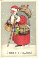 * T2/T3 Üdvözlet A Mikulástól / Christmas Greeting Card, Saint Nicholas (EK) - Non Classificati