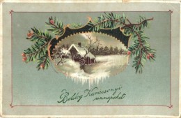 T2/T3 'Boldog Karácsonyi Ünnepeket!' / Christmas Greeting Card, HWB Ser. 4331., Litho (EK) - Ohne Zuordnung
