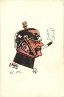 ** T2/T3 German Smoking Military Officer, ASCO (Arthur Schuerer & Co.) 8837. B.-Sch. S: K. B. (EK) - Non Classificati