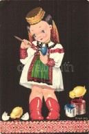 ** T2/T3 Hungarian Folklore, Easter Greeting Card S: M. Patz Kató (EK) - Unclassified