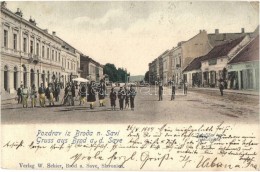 T2/T3 Bród, Brod An Der Save, Bosanski Brod; Jelacicev Trg. / Square, Shops, Verlag W. Schier (EK) - Ohne Zuordnung