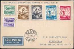 1933 Magyar Aero-szövetség Légiposta LevelezÅ‘lap Bécsbe - Other & Unclassified