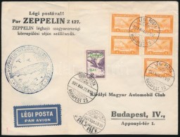 1931 Zeppelin Magyarországi Körrepülése Levél 2P Zeppelin Bélyeggel  (18.000)... - Other & Unclassified