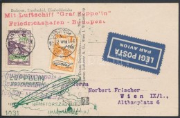 1931 Zeppelin Magyarország - Németországi útja Képeslap 1P és 2P Zeppelin... - Other & Unclassified
