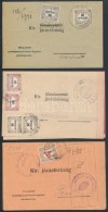 1921-1924 3 Db Kézbedítési Igazolvány Hivatalos Bélyegekkel A 2., 3. és... - Other & Unclassified