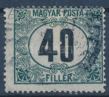 O 1920 Magyar Posta Portó 40f, Törés A ,,0'-ban - Other & Unclassified