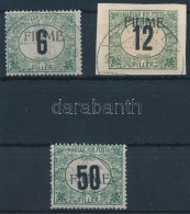 O Fiume1918 Feketeszámú Portó 6f, 12f, 50f (41.000) / Mi P1x, P2z, P3z Signed: Bodor - Altri & Non Classificati