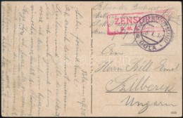 1918 Képeslap Haditengerészeti Postával / Navy Mail Postcard 'ZENSURIERT S.M.S. Leopard' - Sonstige & Ohne Zuordnung
