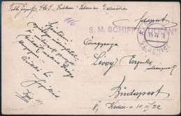 1916 Tábori Posta Képeslap 'S.M. SCHIFF VULKÁN' - Sonstige & Ohne Zuordnung