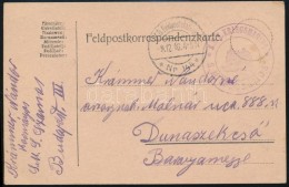 1916 Tábori Posta LevelezÅ‘lap ,,K.U.K. Kriegsmarine S.M.S. SZAMOS' + ,,FP 144' , A Bélyegzés... - Sonstige & Ohne Zuordnung