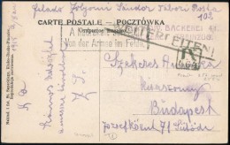 1915 Tábori Posta Képeslap 'K.u.K DIV. BACKEREI 41 / BACKEREI TRAINZUG.' + 'A Hadrakelt SeregtÅ‘l /... - Altri & Non Classificati