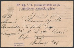 1915 Tábori Posta LevelezÅ‘lap Horvát NyelvÅ± Alakulatbélyegzéssel... - Sonstige & Ohne Zuordnung
