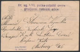 1915 Tábori Posta LevelezÅ‘lap Horvát NyelvÅ± Alakulatbélyegzéssel... - Other & Unclassified