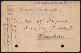 1915 Tábori Posta LevelezÅ‘lap 'K.u.k. Kriegsgefangenenlager Marchtrenk' - Sonstige & Ohne Zuordnung