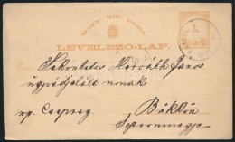 1878.12.16. Magyar Díjjegyes LevelezÅ‘lap 'K.u.k. FEL(DPOSTEXPOSITUR) No XI.' Bélyegzéssel... - Sonstige & Ohne Zuordnung