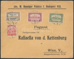 1918. Jul. 9. Légi Levél Bécsbe 4K50f RepülÅ‘ Posta Bélyeggel és 1.90K... - Sonstige & Ohne Zuordnung