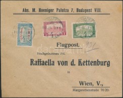 1918. Jul. 8. Légi Levél Bécsbe 1K50f RepülÅ‘ Posta Bélyeggel és 1.80K... - Altri & Non Classificati